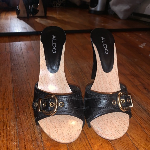 Vintage ALDO Wooden Pumps 7US - Picture 2 of 5